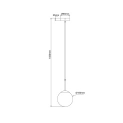 Lampa wisząca czarna 1xE14 LP-002/1P BK