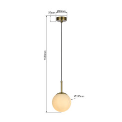 Lampa wisząca złota 1xE14 LP-002/1P
