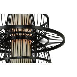 Rattanowa lampa wisząca czarna 1xE27 LP-3110/1P BK