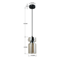Pojedyncza lampa wisząca dymna 1xE27 LP-2811/1P AM
