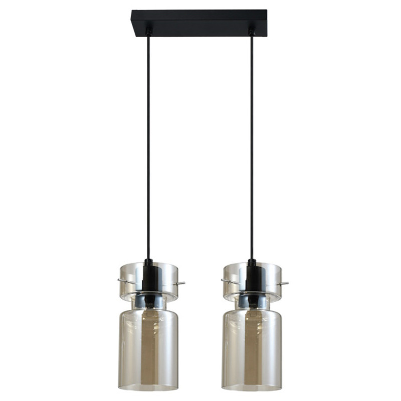 Podwójna lampa wisząca dymna 2xE27 LP-2811/2L AM