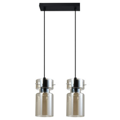 Podwójna lampa wisząca dymna 2xE27 LP-2811/2L AM