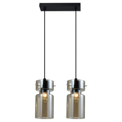 Podwójna lampa wisząca dymna 2xE27 LP-2811/2L AM