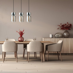 Potrójna lampa wisząca dymna 3xE27 LP-2811/3L AM