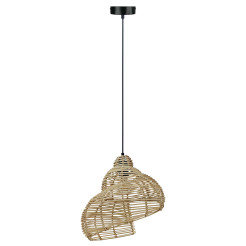 Rattanowa lampa wisząca 40 cm jasne drewno 1xE27 LP-1806/1P 40cm