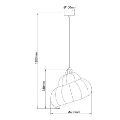 Rattanowa lampa wisząca 40 cm jasne drewno 1xE27 LP-1806/1P 40cm