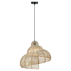 Rattanowa lampa wisząca 60 cm jasne drewno 1xE27 LP-1806/1P 60cm