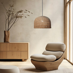 Rattanowa lampa wisząca 40 cm jasne drewno 1xE27 LP-2025/1P 40 cm