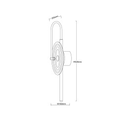 Kinkiet bursztynowy LED CCT LP-0301/1W AM