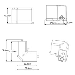 Łącznik L 90 mechaniczny do oświetlenia modułowego Geometric System New LP-0209 łącznik L90 empty