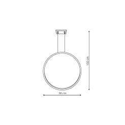 Lampa wisząca L biała IP44 LED CCT LP-999/1P L WH CCT