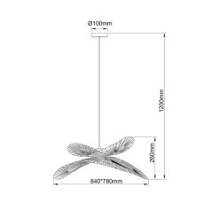 Rattanowa lampa wisząca naturalna 1xE27 LP-2704/1P NT