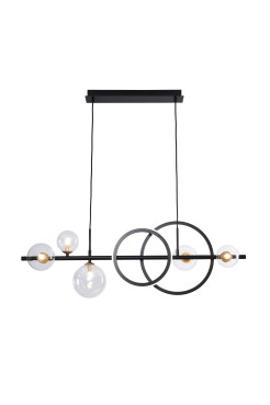 MD2448-7B-3BGD TAREMI LAMPA WISZĄCA CZARNA-ZŁOTA/BLACK-GOLD