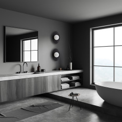 SLATE BLACK GLASS KINKIET 1XG9 10934