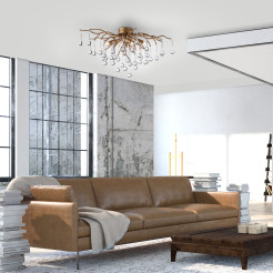8090-11 ICICLE LAMPA SUFITOWA MOSIĄDZ