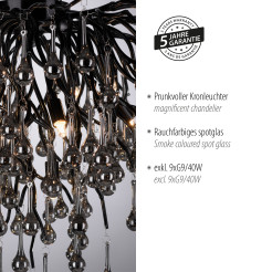 8091-18 ICICLE LAMPA SUFITOWA CZARNY