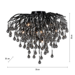 8091-18 ICICLE LAMPA SUFITOWA CZARNY