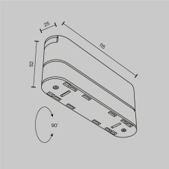 MAYTONI Komponenty do oświetlenia ścieżek Accessories for tracks Radity TRA084FC-11SW