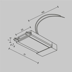 MAYTONI Komponenty do natynkowego systemu szynowego Accessories for tracks Radity TRA084B-11W