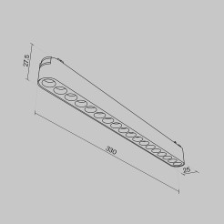 MAYTONI Ścieżka świetlna Points 16W LED 1800lm 3000K 90 CRI  TR082-1-18W3K-M-B