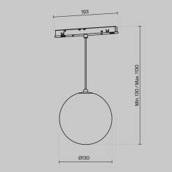 MAYTONI Lampa szynowa wisząca Luna 5W LED 330lm 3000K 90 CRI  TR039-2-5W3K-W-1