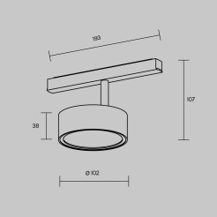 MAYTONI Ścieżka świetlna Rado 18W LED 1205lm 3000K 90 CRI  TR040-2-18W3K-BBS