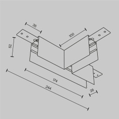 MAYTONI Komponenty do natynkowego systemu szynowego Accessories for tracks Exility  TRA034CT-41W-DE