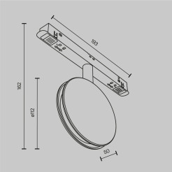 MAYTONI Ścieżka świetlna Outline 6W LED 31lm 2700-6000K 90 CRI Dimmable  TR090-4-6W-DS-B
