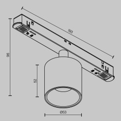 MAYTONI Ścieżka świetlna Alfa S 7W LED 360lm 2700-6000K 90 CRI Dimmable  TR132-4-7W-DS-B