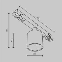 MAYTONI Ścieżka świetlna Alfa S 7W LED 380lm 3000K 90 CRI  TR132-2-7W3K-BS