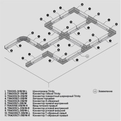 MAYTONI Komponenty do natynkowego systemu szynowego Accessories for tracks Trinity TRA005B-31W-R