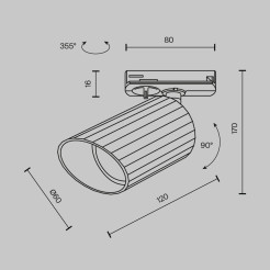 MAYTONI Ścieżka świetlna Lipari 10W GU10 TR087-1-GU10-B