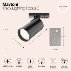 MAYTONI Ścieżka świetlna Focus S 10W GU10 TR020-1-GU10-B