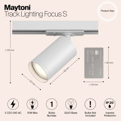 MAYTONI Ścieżka świetlna Focus S 10W GU10 TR020-1-GU10-W