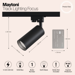 MAYTONI Ścieżka świetlna Focus 10W GU10 TR004-1-GU10-B