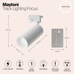 MAYTONI Ścieżka świetlna Focus 10W GU10 TR004-1-GU10-W