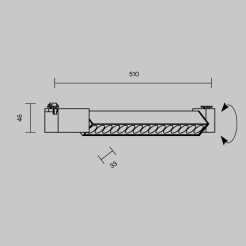 MAYTONI Ścieżka świetlna Points Rot 22W LED 1440lm 4000K 90 CRI  TR010-1-22W4K-M-B-DE