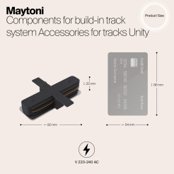 MAYTONI Komponenty do systemu szyn do wbudowany Accessories for tracks Unity TRA002C-11B