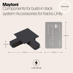 MAYTONI Komponenty do systemu szyn do wbudowany Accessories for tracks Unity TRA002CL-11B