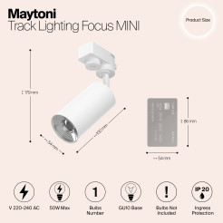MAYTONI Ścieżka świetlna Focus MINI 10W GU10 TR002-1-GU10-W