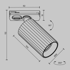 MAYTONI Ścieżka świetlna Calipso 10W GU10 TR218-1-GU10-BK