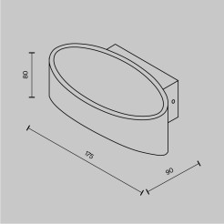 MAYTONI Lampa ścienna (kinkiet) Trame 6W LED 250lm 3000K 80 CRI  C806WL-L5B