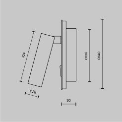 MAYTONI Lampa ścienna (kinkiet) Ios 176 9W LED 600lm 3000K 80 CRI  C176-WL-01-6W-W