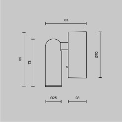 MAYTONI Lampa ścienna (kinkiet) Mirax 3W LED 200lm 3000K 80 CRI  C038WL-L3B3K