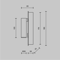 MAYTONI Lampa ścienna (kinkiet) Mirax 3W LED 200lm 3000K 80 CRI  C041WL-L3B3K