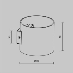 MAYTONI Lampa ścienna (kinkiet) Rond 50W G9 C066WL-01B