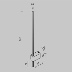 MAYTONI Lampa ścienna (kinkiet) Pars 6W LED 500lm 3000K 90 CRI  C070WL-L6GB3K