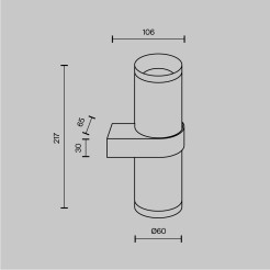 MAYTONI Lampa ścienna (kinkiet) Focus Design 10W GU10 C069WL-02W