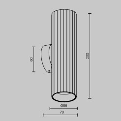 MAYTONI Lampa ścienna (kinkiet) Calipso 10W GU10 C106WL-02-GU10-W