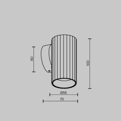 MAYTONI Lampa ścienna (kinkiet) Calipso 10W GU10 C106WL-01-GU10-W